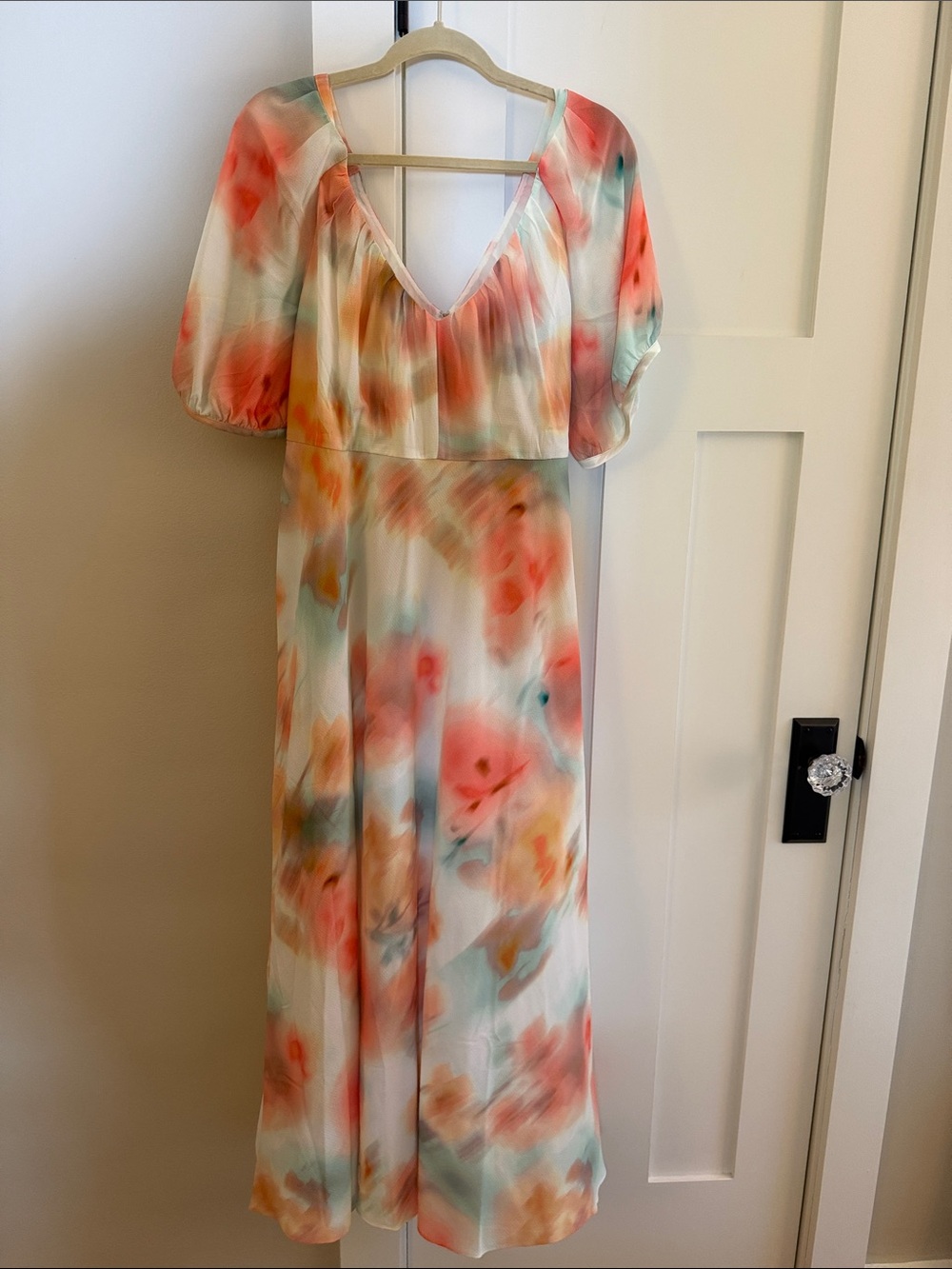 Banana Republic Maxi Dress V-Neck Bias Cut Empire Waist 12 NEW